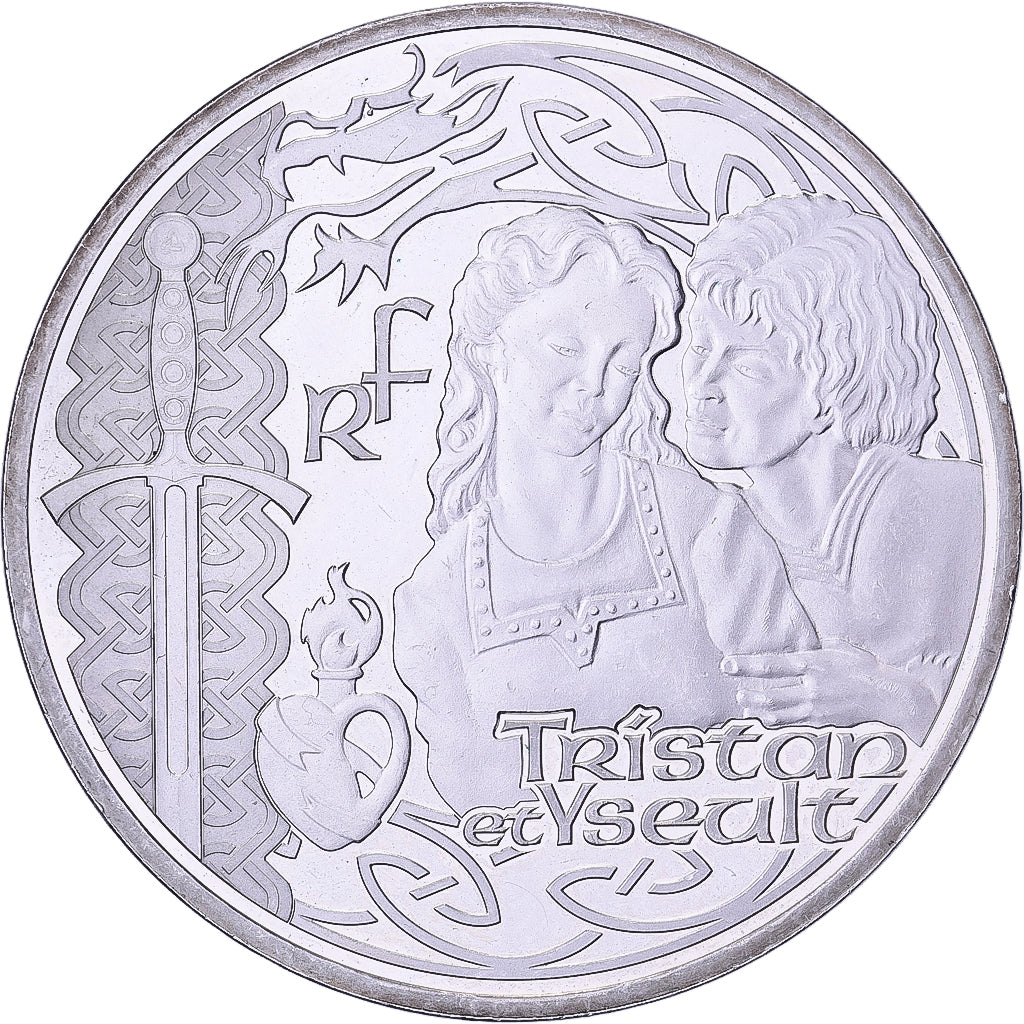 France, 10 Euro, Tristan & Yseult, Proof, 2015, MDP, Silver, MS(63)