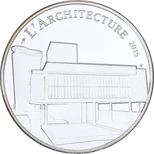 France, 10 Euro, Le Corbusier, Proof, 2015, MDP, Silver, MS(65-70)