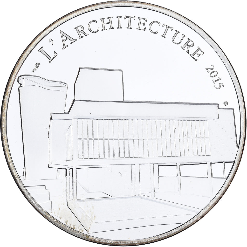 Francia, 10 Euro, Le Corbusier, FS, 2015, MDP, Argento, FDC