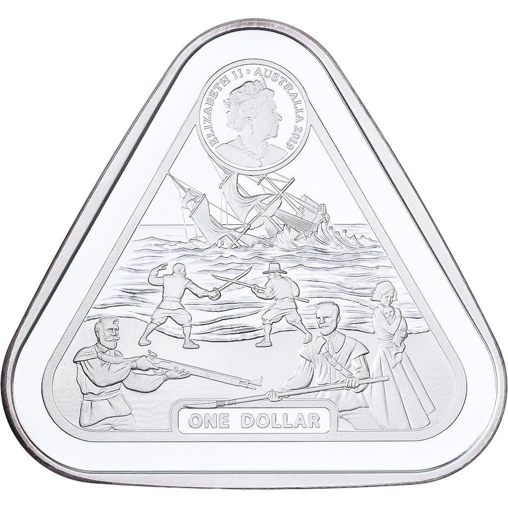 Austrália, 1 Dollar, 1 Oz, 1629 Batavia Shipwreck, 2019, Canberra, Proof