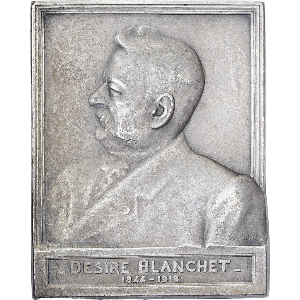 Frankreich, Plaquette, Désiré Blanchet, Silvered bronze, VZ
