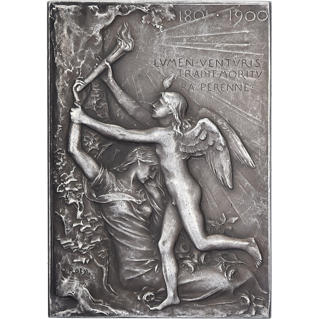 France, Plaquette, Exposition universelle de Paris, 1900, Silvered bronze