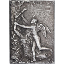 France, Plaquette, Exposition universelle de Paris, 1900, Silvered bronze