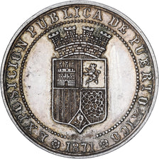 Porto Rico, medaglia, Exposicion Publica, Premio al Merito, 1871, Argento, BB+