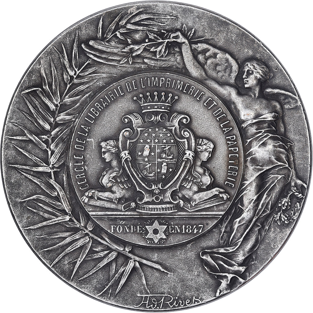 Frankreich, Medaille, Congrès International des Editeurs, Paris, 1896, Silvered