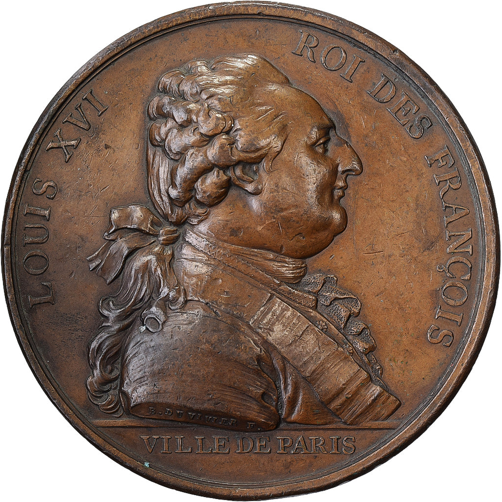 Frankreich, Medaille, Louis XVI, Constitution, Arrivée du Roi à Paris, 1789
