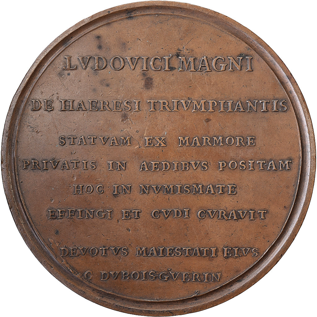Francia, medaglia, Louis XIV, Révocation de l'Edit de Nantes, 1685, Bronzo, BB+