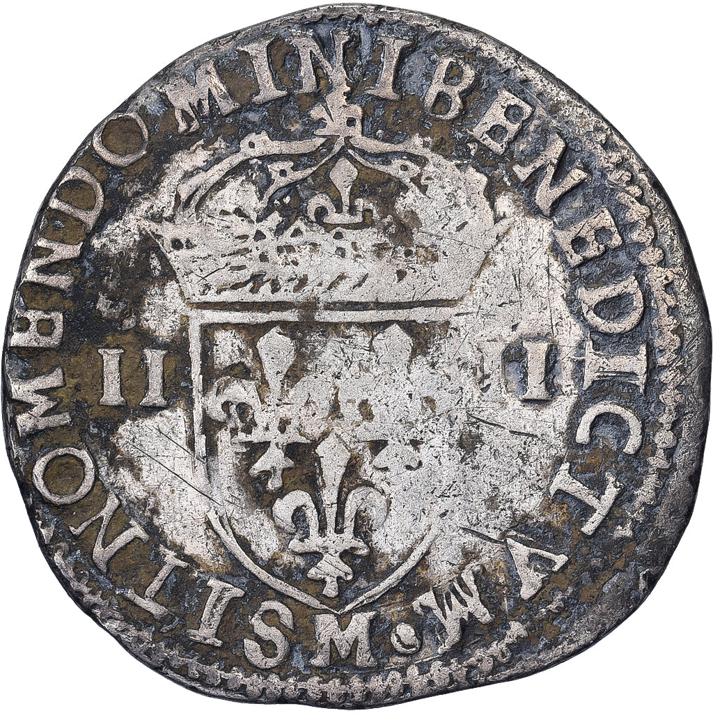 Francia, Louis XIV, 1/4 Ecu, 1644, Toulouse, Argento, MB, Gadoury:136