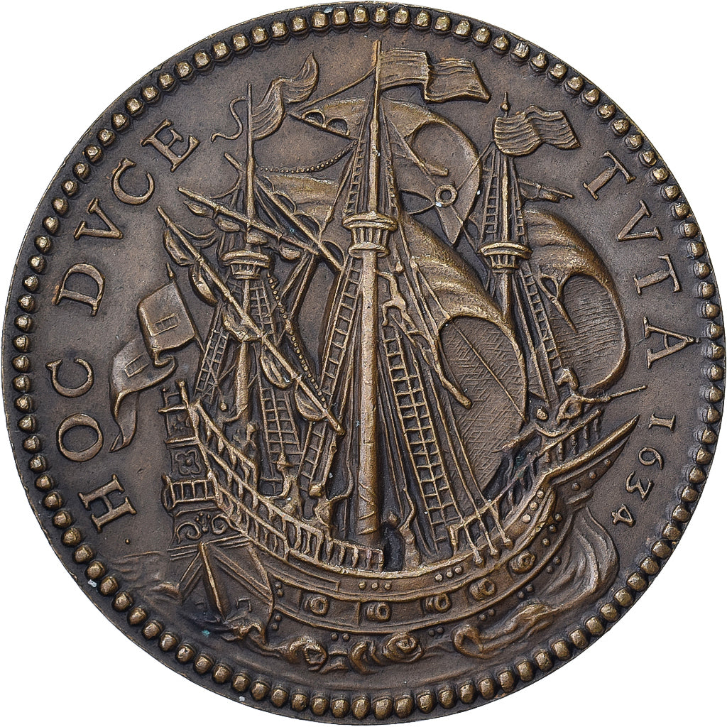 Francia, ficha, Armand Jean du Plessis, Cardinal de Richelieu, n.d., Bronzo, SPL