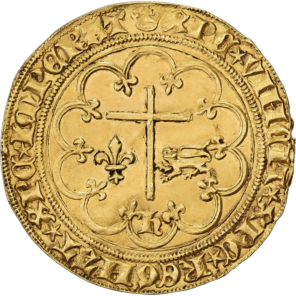 France, Henri VI, Salut d'or, 1423-1436, Paris, Gold, AU(50-53), Duplessy:443A