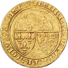 France, Henri VI, Salut d'or, 1423-1436, Paris, Gold, AU(50-53), Duplessy:443A
