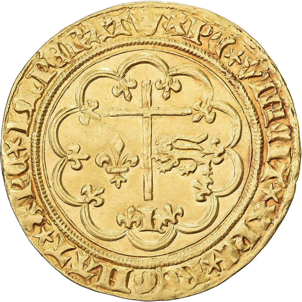 France, Henri VI, Salut d'or, 1423-1436, Paris, Gold, AU(50-53), Duplessy:443A