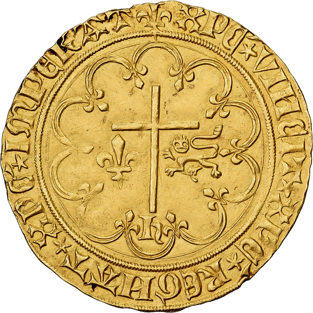 France, Henri VI, Salut d'or, 1423-1449, Saint-Lô, Gold, AU(50-53)
