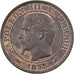 França, Napoleon III, 5 Centimes, 1853, Paris, Bronze, AU(55-58), Gadoury:152