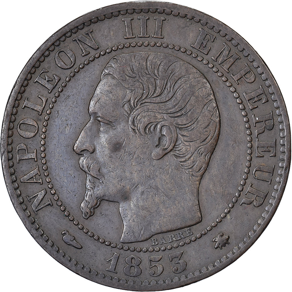 France, Napoléon III, 5 Centimes, 1853, Strasbourg, Bronze, TTB, Gadoury:152