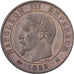 France, Napoléon III, 5 Centimes, 1855, Strasbourg, Ancre, Bronze, TTB+