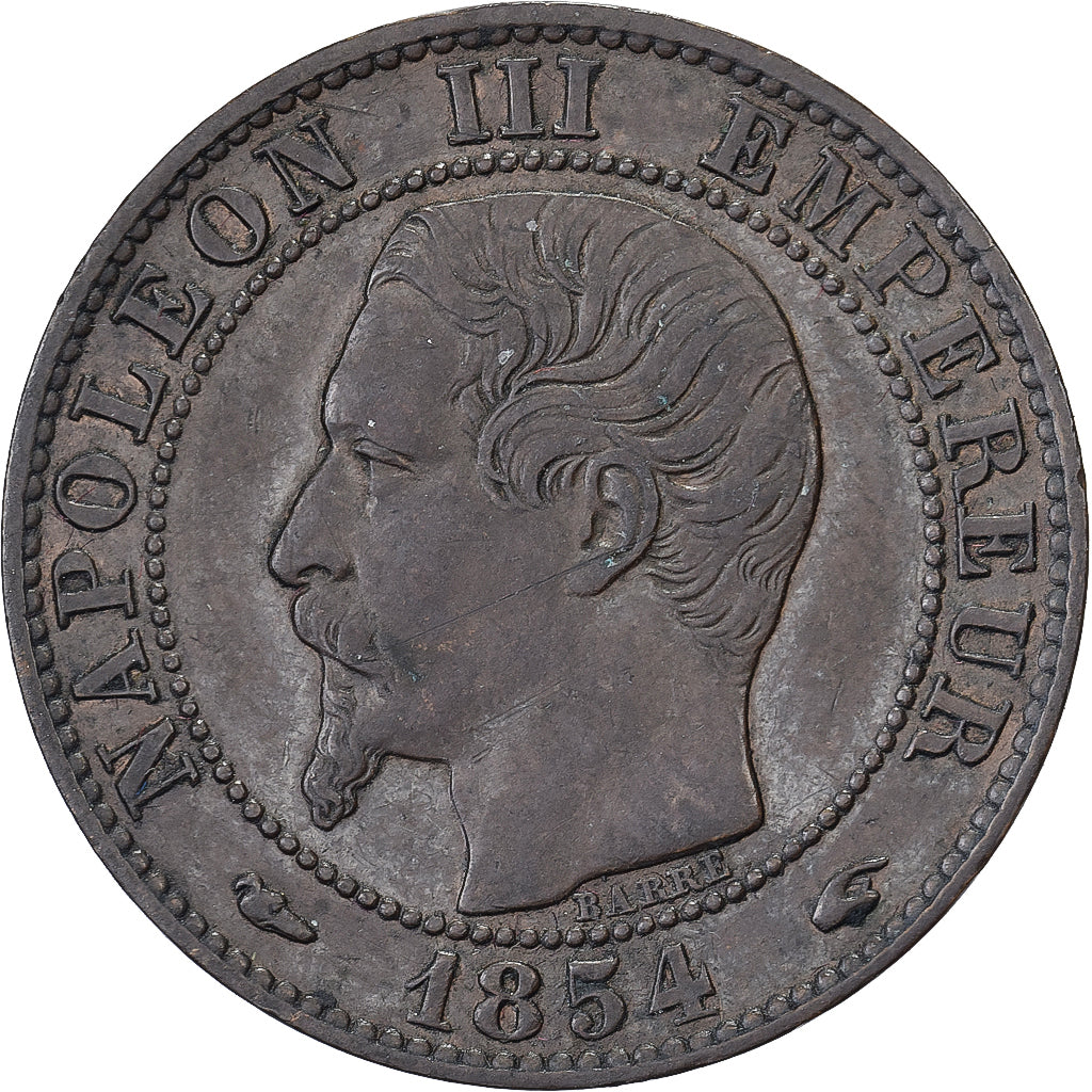 France, Napoleon III, 5 Centimes, 1854, Paris, Bronze, AU(50-53), Gadoury:152
