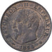 Francja, Napoleon III, 5 Centimes, 1854, Marseille, Brązowy, AU(50-53)