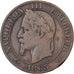 Francia, Napoleon III, 5 Centimes, 1863, Strasbourg, Bronzo, MB+, Gadoury:155