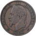 Francja, Napoleon III, 5 Centimes, 1864, Paris, Brązowy, VF(30-35), Gadoury:155