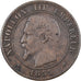 Francja, Napoleon III, 2 Centimes, 1855, Paris, Dog, Brązowy, VF(20-25)