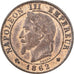 Francja, Napoleon III, 1 Centime, 1862, Paris, Brązowy, AU(55-58), Gadoury:87
