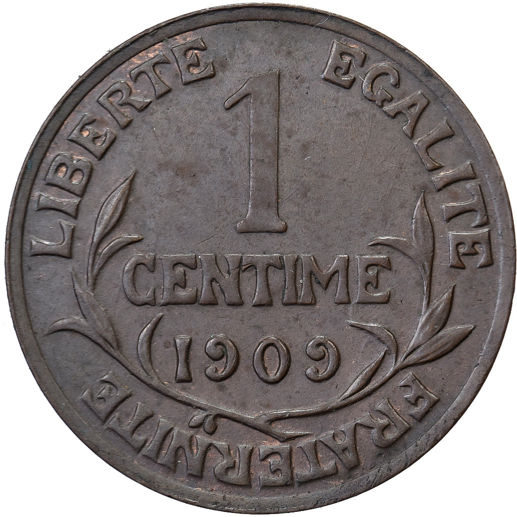 Francia, 1 Centime, Daniel-Dupuis, 1909, Paris, Bronce, EBC