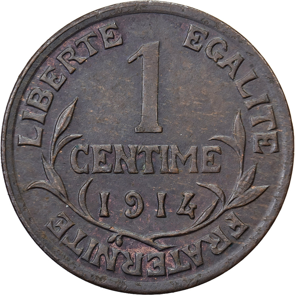 Frankrijk, 1 Centime, Daniel-Dupuis, 1914, Paris, Bronzen, ZF+