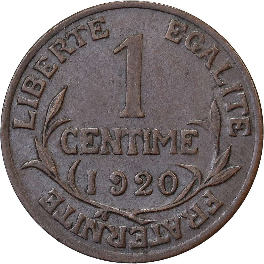 Frankrijk, 1 Centime, Daniel-Dupuis, 1920, Paris, Bronzen, PR