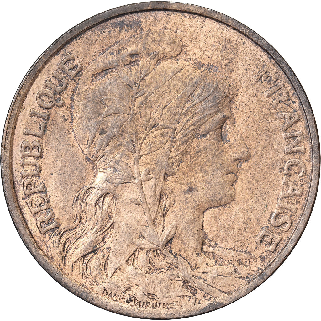 Francia, 10 Centimes, Daniel-Dupuis, 1899, Paris, Bronzo, SPL-, Gadoury:277