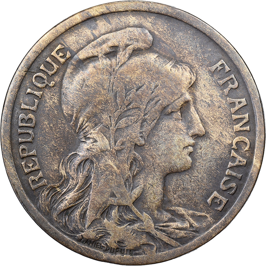 Frankrijk, 10 Centimes, Daniel-Dupuis, 1916, Paris, Bronzen, ZF, Gadoury:277