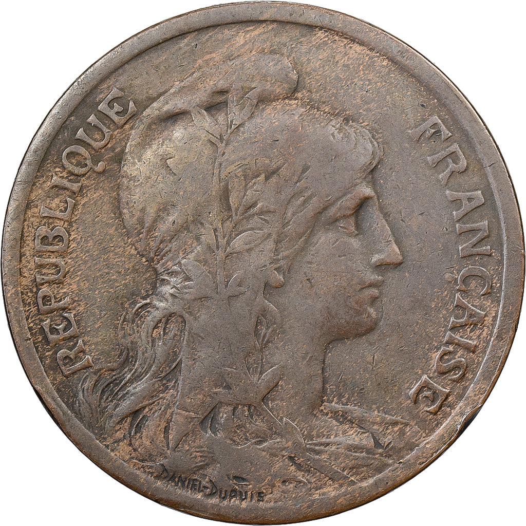 France, 10 Centimes, Daniel-Dupuis, 1916, Paris, Bronze, VF(20-25), Gadoury:277