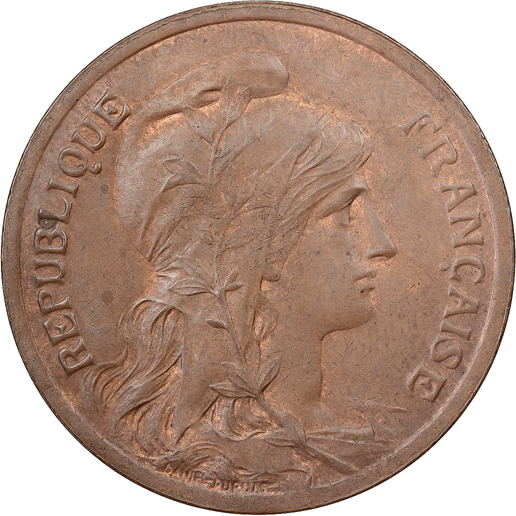 Francia, 10 Centimes, Daniel-Dupuis, 1916, Paris, Bronce, EBC, Gadoury:277