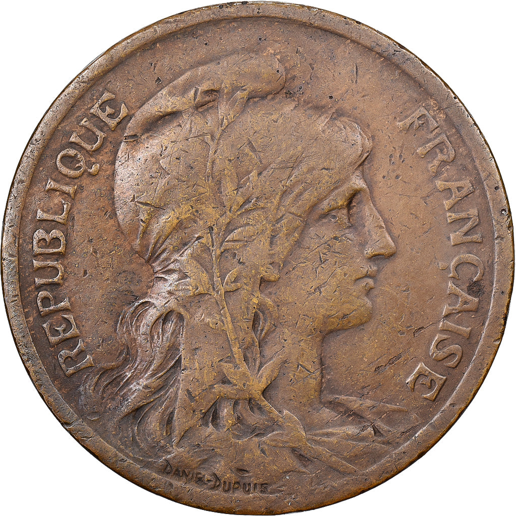 Frankreich, 10 Centimes, Daniel-Dupuis, 1921, Paris, Bronze, S, Gadoury:277