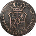 Principality of Catalonia, Isabel II, 6 Quartos, 1844, Barcelona, Copper