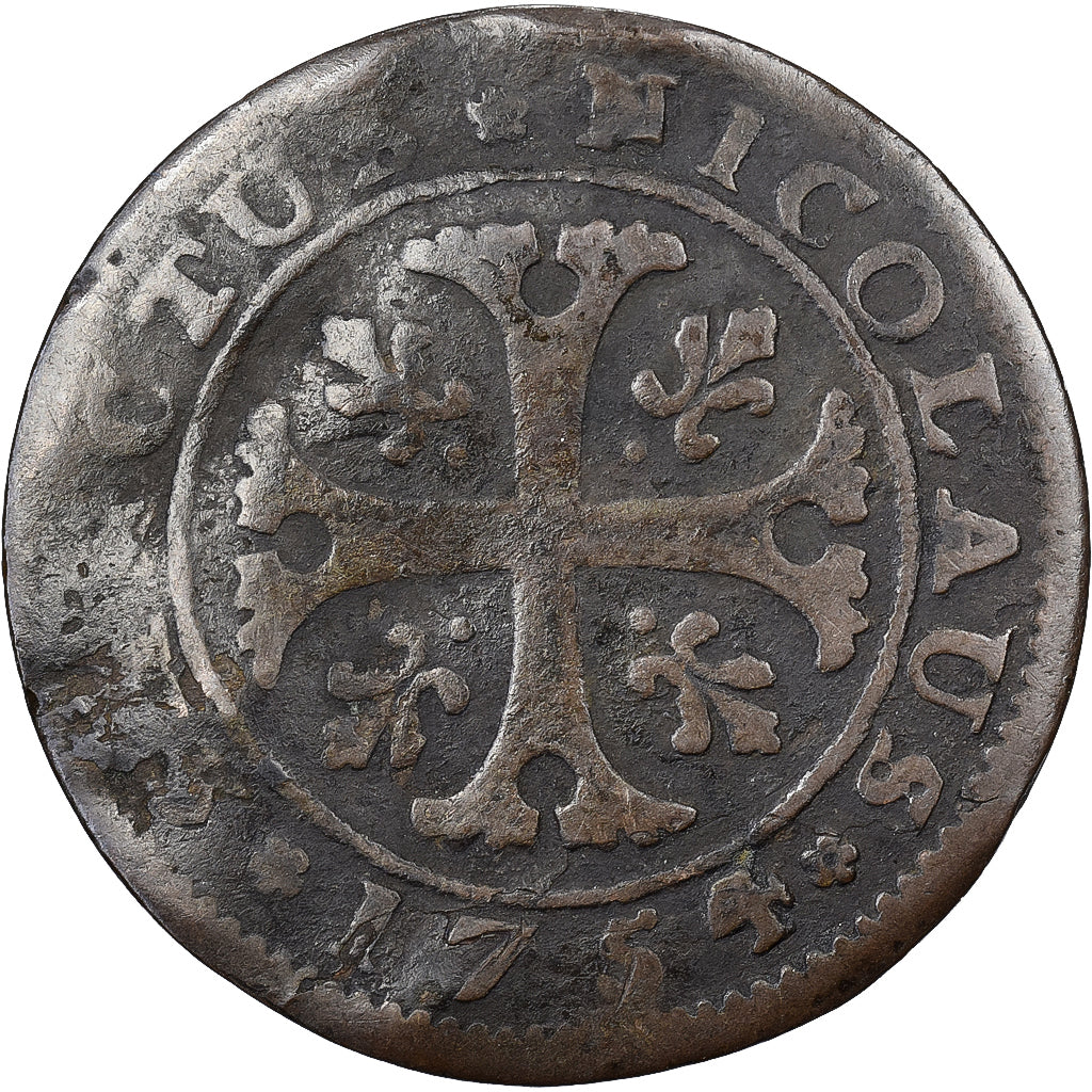 City of Fribourg, 2 Kreuzer, 1754, Biglione, MB+