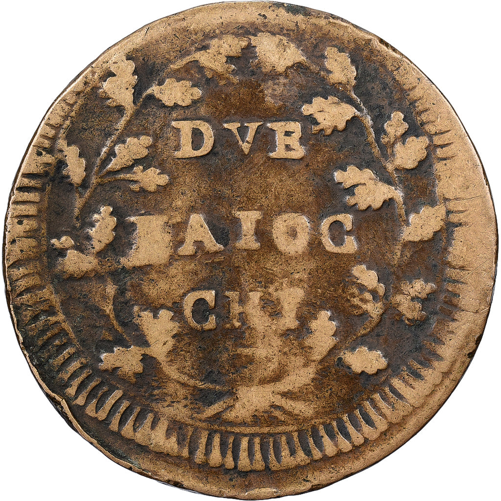 Roman Republic, 2 Baiocchi, n.d. (1798-1799), Rome, Cobre, VF(30-35)