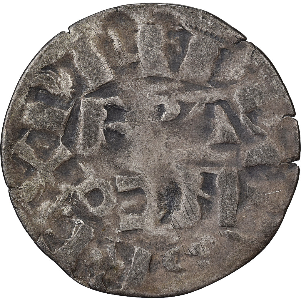 France, Philip II, Denier, 1180-1223, Paris, Billon, VF(30-35)