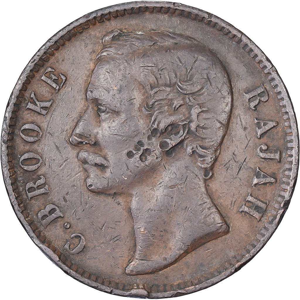 Sarawak, Charles J. Brooke, 1 Cent, 1884, Brązowy, VF(30-35)