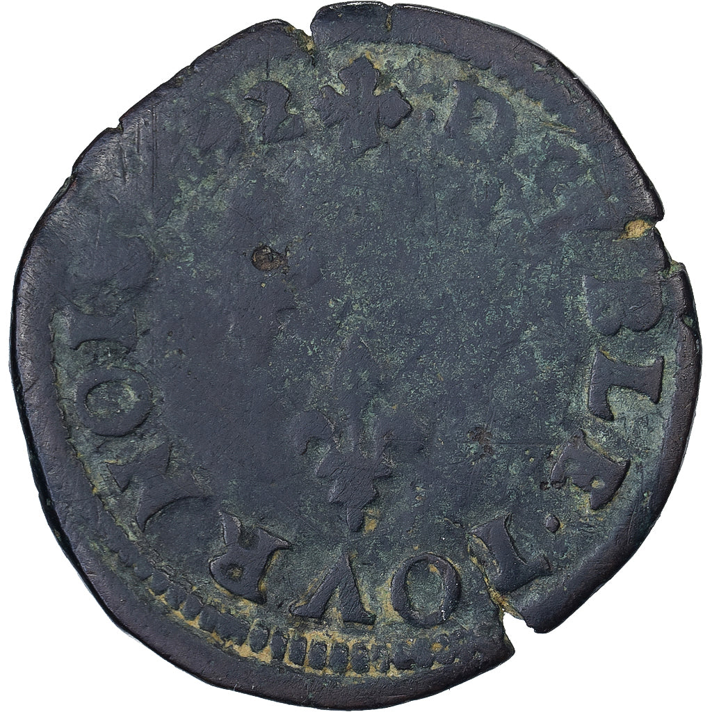 Francia, Henri III, Double Tournois, 1592, Toulouse, Rame, MB, CGKL:124.D