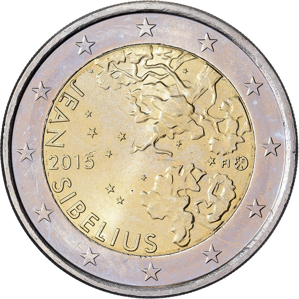 Finnland, 2 Euro, Jean Sibelius, 2015, Vantaa, Bi-Metallic, UNZ+