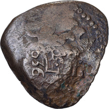 Hiszpania, Philip IV, 6 Maravedis, 1636, Sevilla, Przebicie, Miedź, VF(30-35)