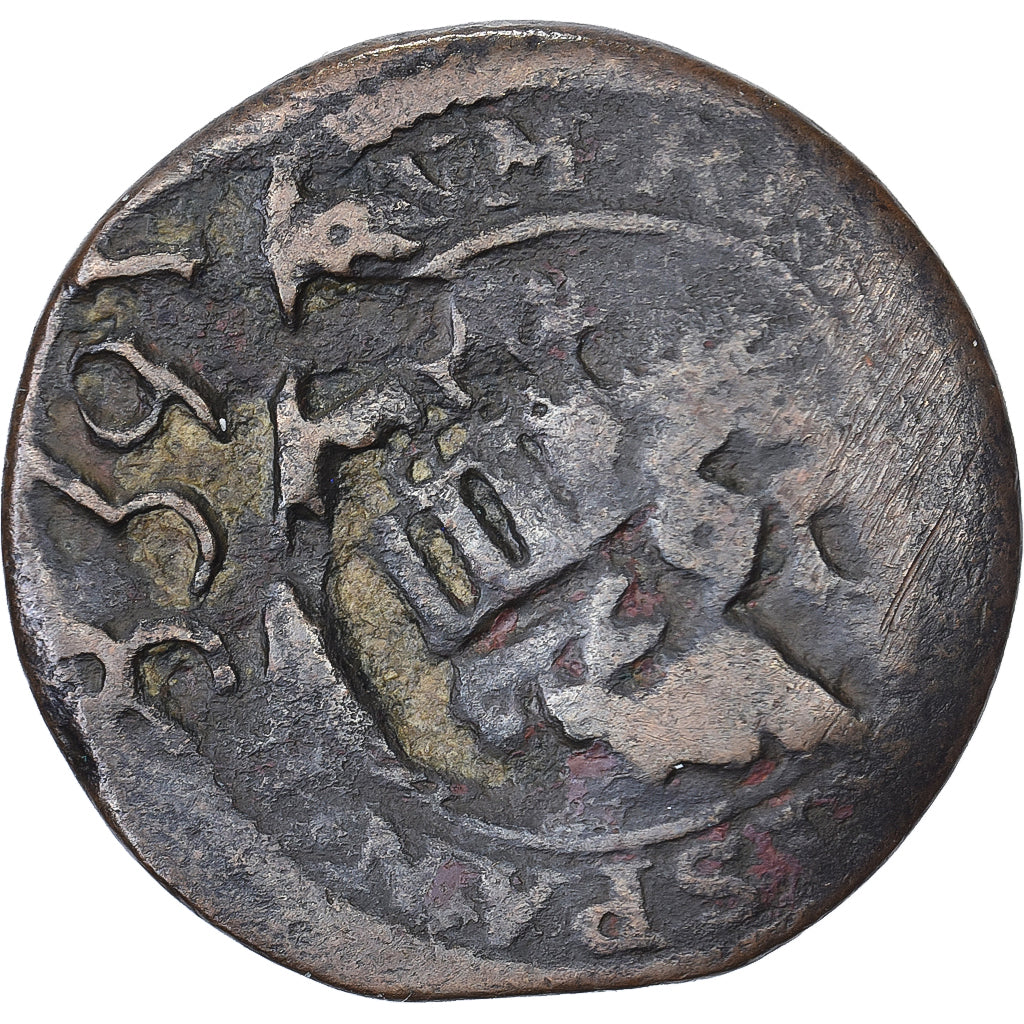 Spain, Philip IV, 6 Maravedis, Uncertain date, Madrid, Countermark, Copper