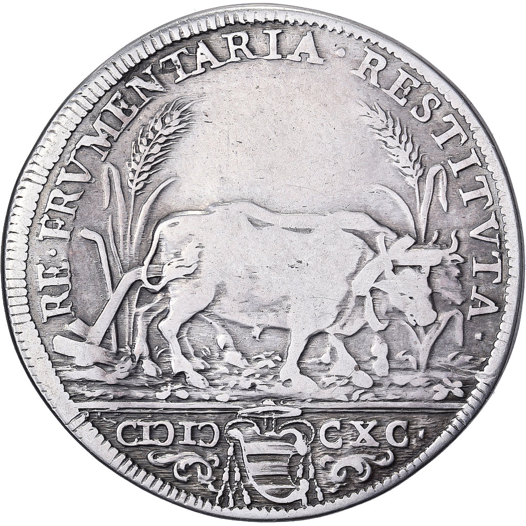 États pontificaux, Alexander VIII, Testone, Anno I (1690), Rome, Argent, TB+