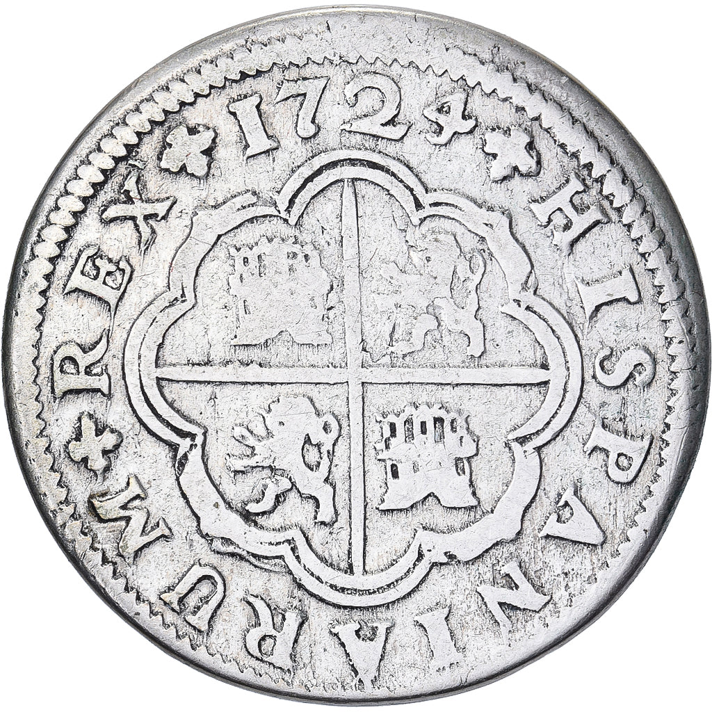 Spain, Philip V, 2 Reales, 1724, Seville, Silver, VF(20-25)