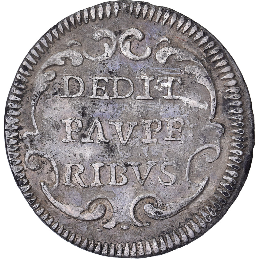 États pontificaux, Clement XI, 1/2 Grosso, 1700-1721, Rome, Argent, TTB+