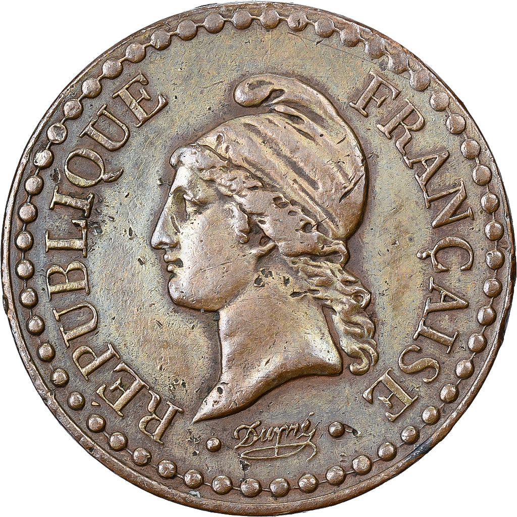 França, 1 Centime, Dupré, 1848, Paris, Cobre, AU(50-53), Gadoury:84