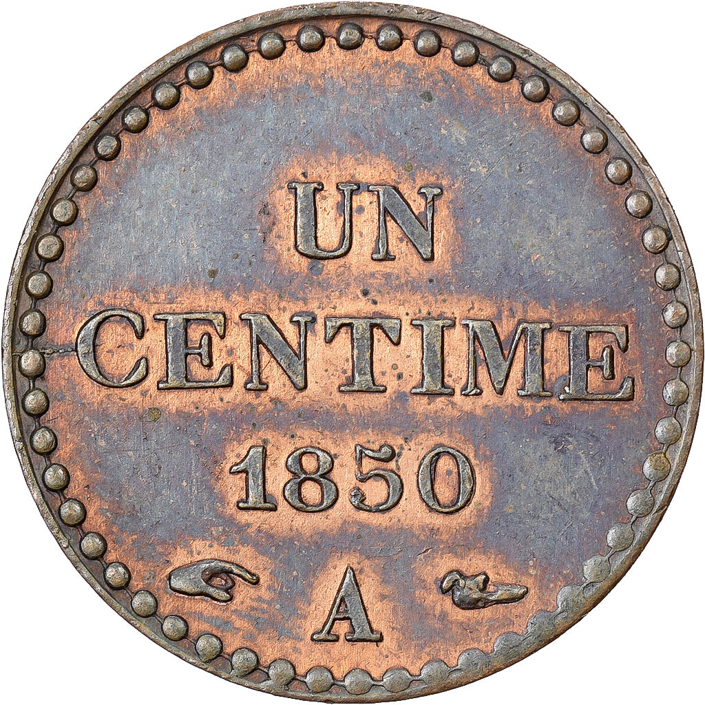 Francia, 1 Centime, Dupré, 1850, Paris, Cobre, EBC, Gadoury:84