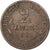 France, 2 Centimes, Daniel-Dupuis, 1901, Paris, Bronze, EF(40-45), Gadoury:107