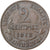France, 2 Centimes, Daniel-Dupuis, 1912, Paris, Bronze, AU(55-58), Gadoury:107